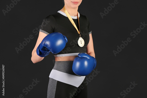 Female boxer with first pla...