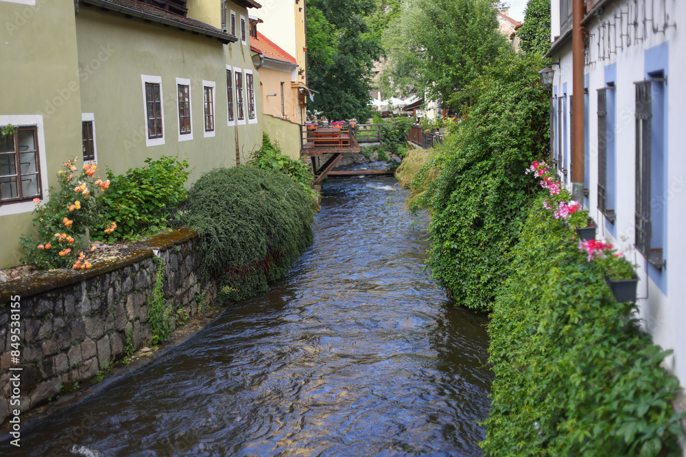 Fototapeta premium View on Vltava river in Cesky Krumlov