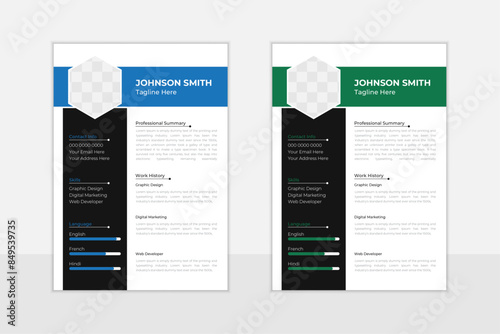 Professional Resume/CV Design template Vector Design