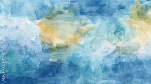 Handcrafted Watercolor Wash Texture Abstract Artistic Background photo