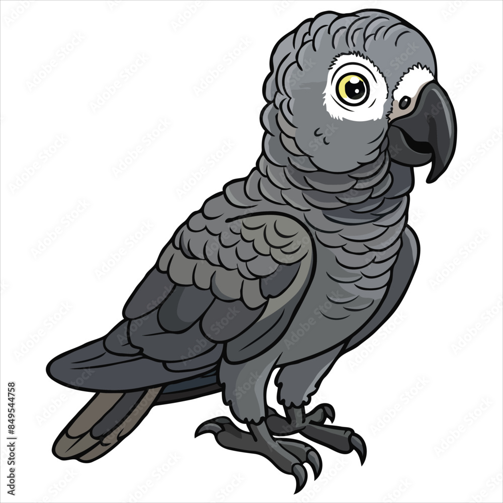 Fototapeta premium Parrot flat vector illustration Parrot cartoon vector illustration