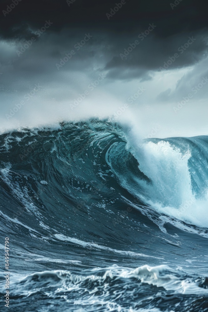 Obraz premium Surfer on big wave