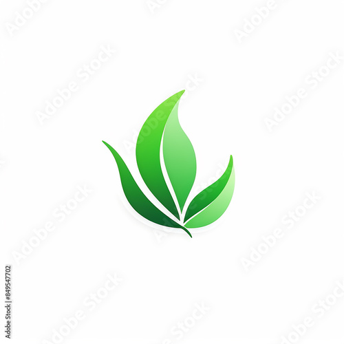 Green leaf logo vector template element symbol design © Hafidz