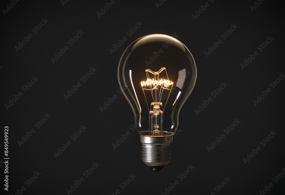 Shining Bright: Gold and Silver Light Bulb on Black Textured Background Shining Bright: Gold and Silver Light Bulb on Black Textured Background