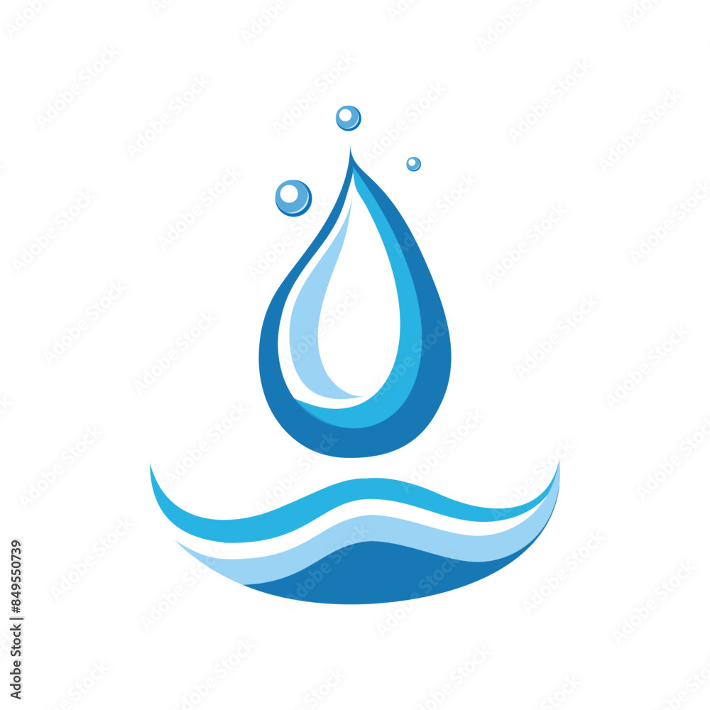 Water wave logo. Wave icon. Water logo Water wave logo. Wave icon. Water logo