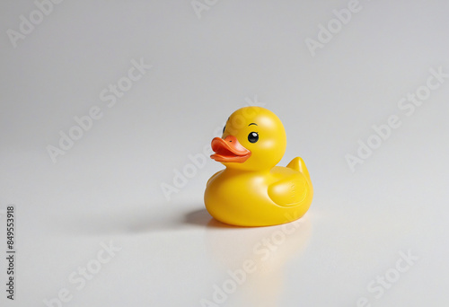 Rubber ducky cut-out for children's bath time fun photo