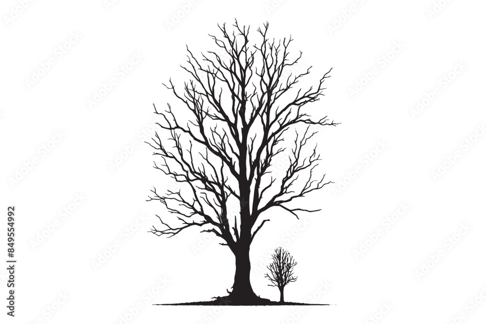 Fototapeta premium Tree Silhouette Vector Illustration