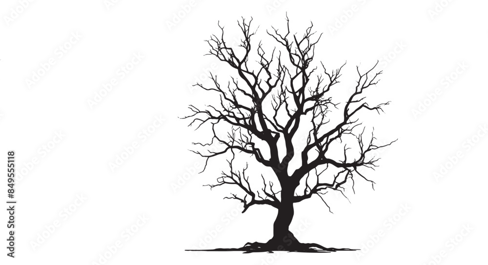 Fototapeta premium Tree Silhouette Vector Illustration
