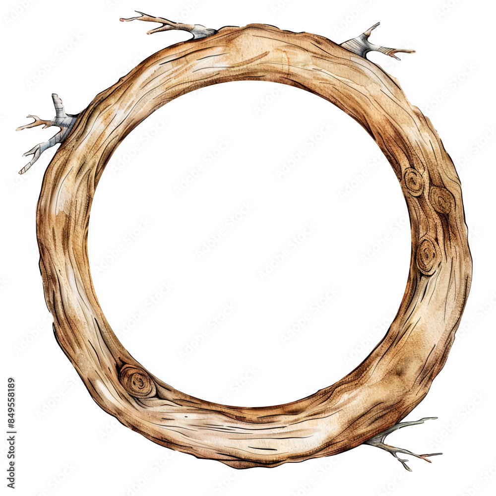 Wooden oval frame isolated on white Wooden oval frame isolated on white