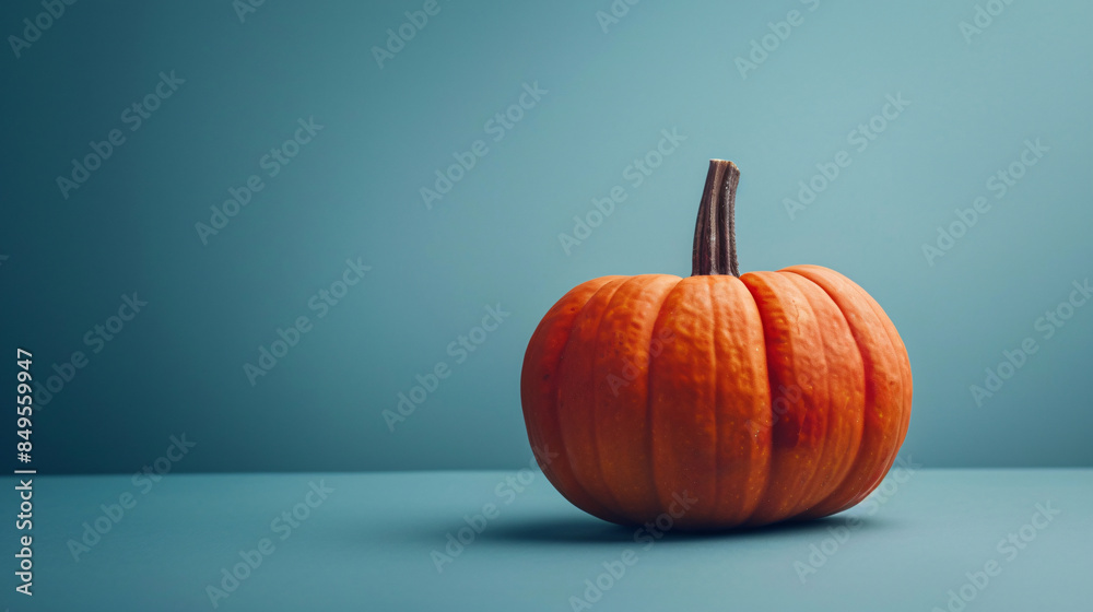 Halloween Pumpkin on Blue Background Halloween Pumpkin on Blue Background