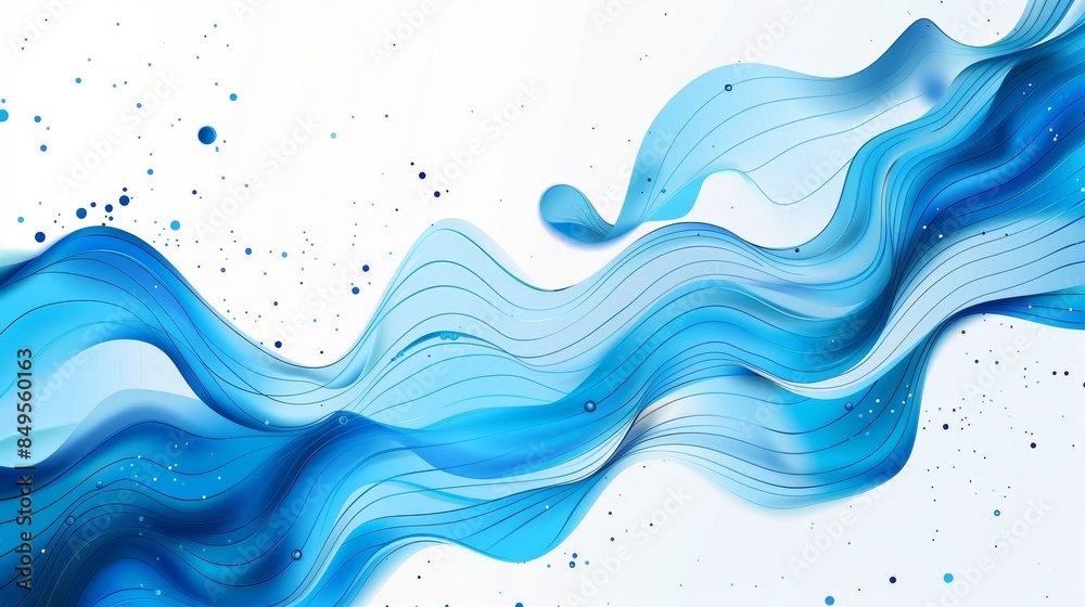 Fluid abstract design in blue for online advertisements and social media, featuring wavy shapes and a vector banner template. Fluid abstract design in blue for online advertisements and social media, featuring wavy shapes and a vector banner template.