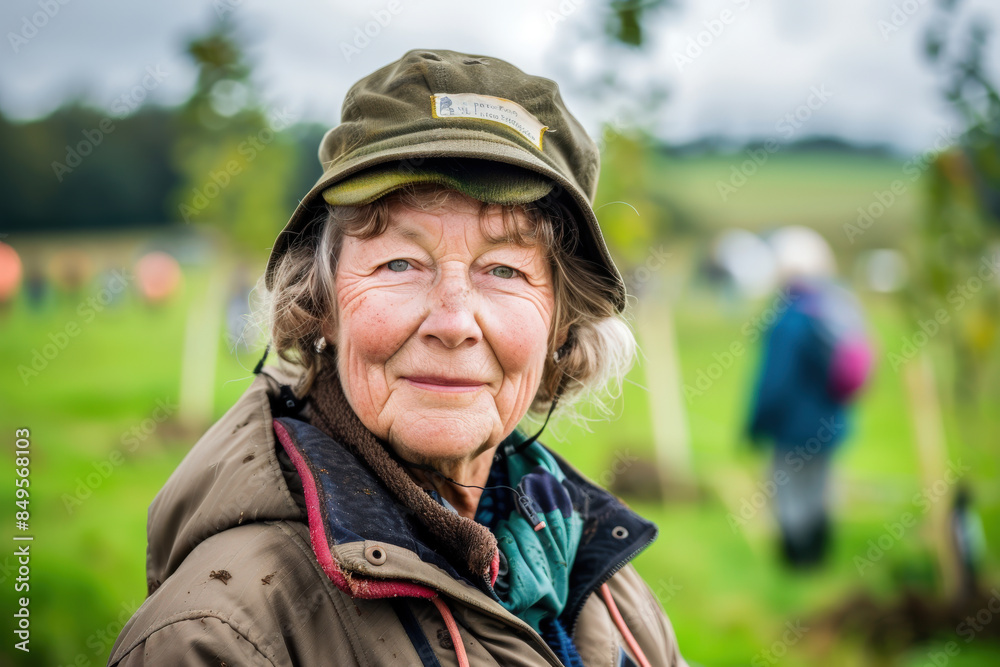 Active Senior Woman in Countryside at Daytime Active Senior Woman in Countryside at Daytime