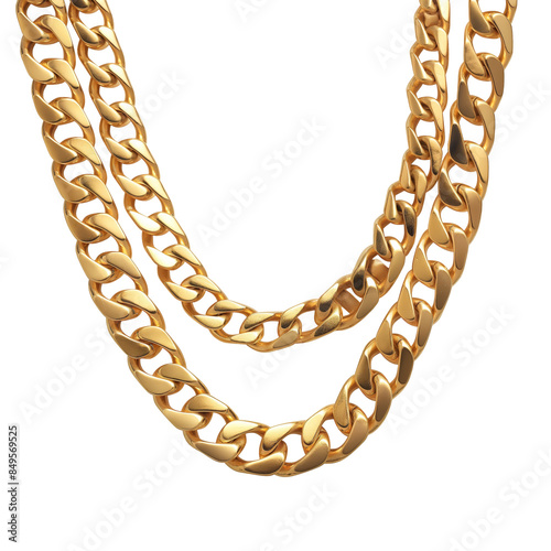 shiny gold necklace , PNG transparent background