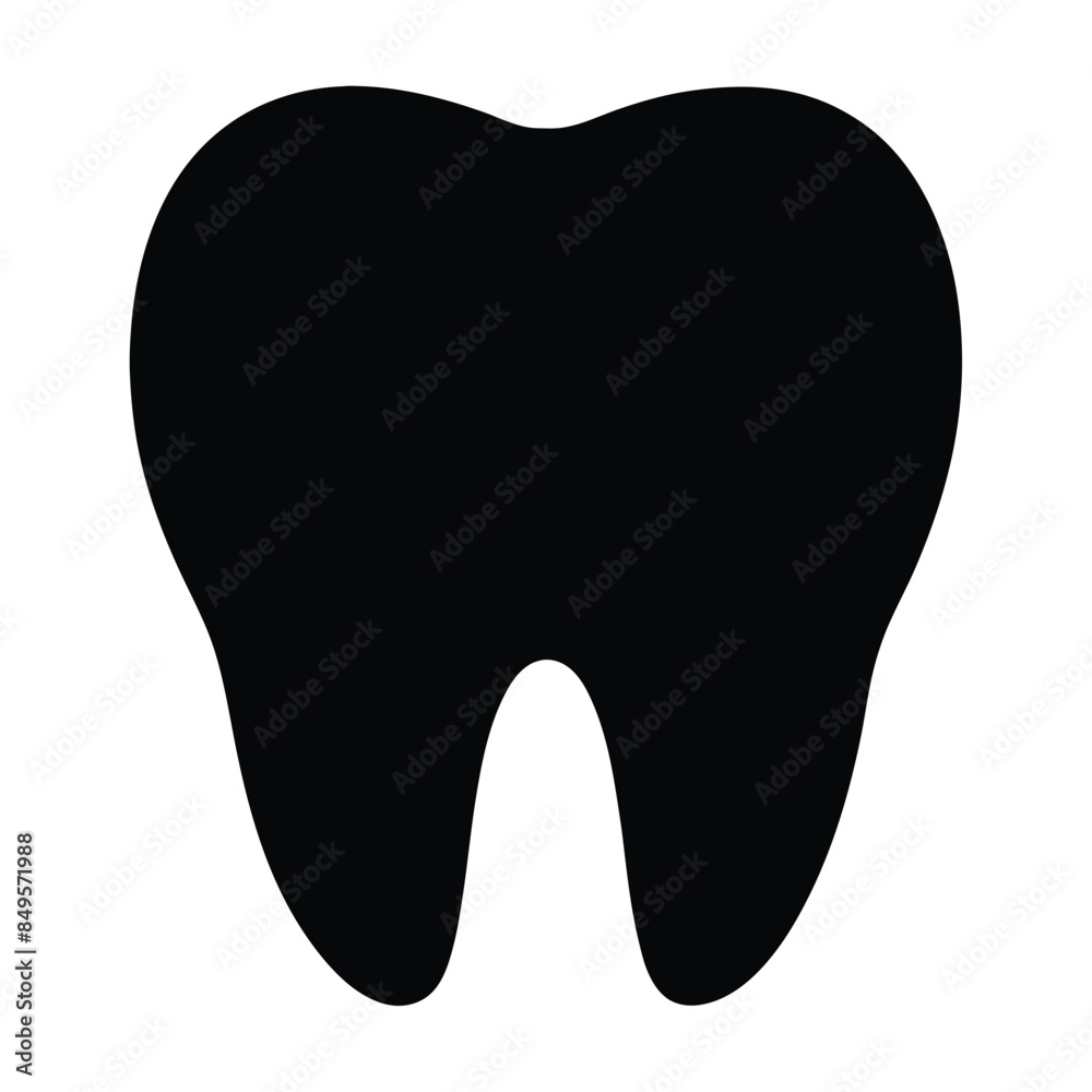 Black Tooth Silhouette Vector Icon - Simple Dental Symbol for Health and Medical Design, High-Resolution Graphic for Dentistry and Dental Care Illustrations Black Tooth Silhouette Vector Icon - Simple Dental Symbol for Health and Medical Design, High-Resolution Graphic for Dentistry and Dental Care Illustrations