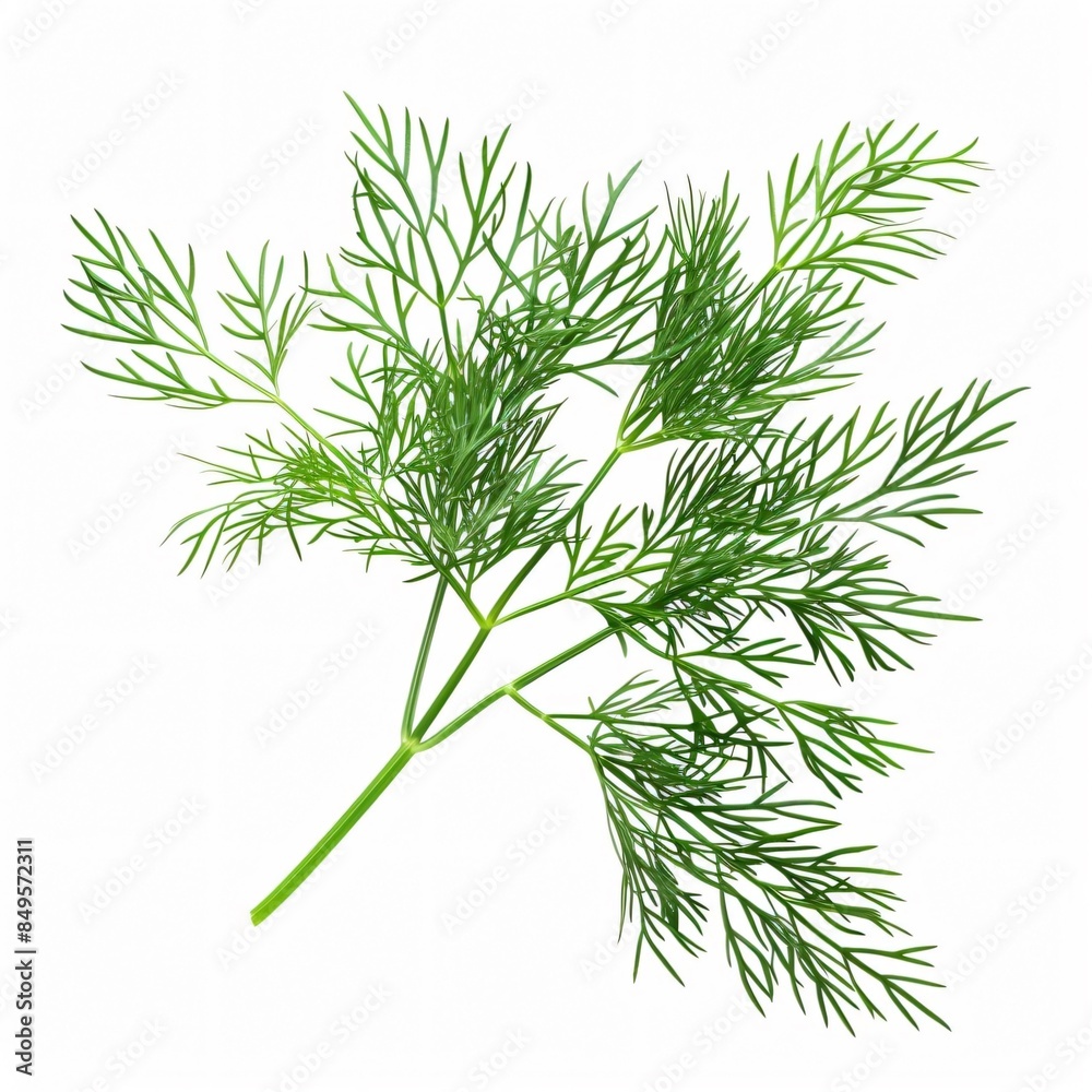 A photo of a dill, isolated on a white background for clear png image A photo of a dill, isolated on a white background for clear png image