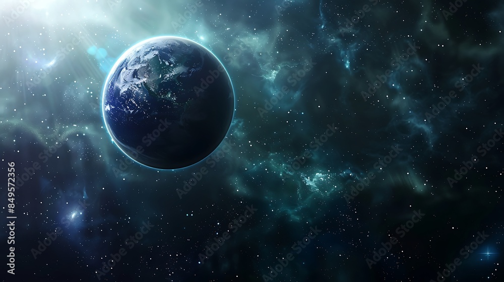 Fototapeta premium earth and moon