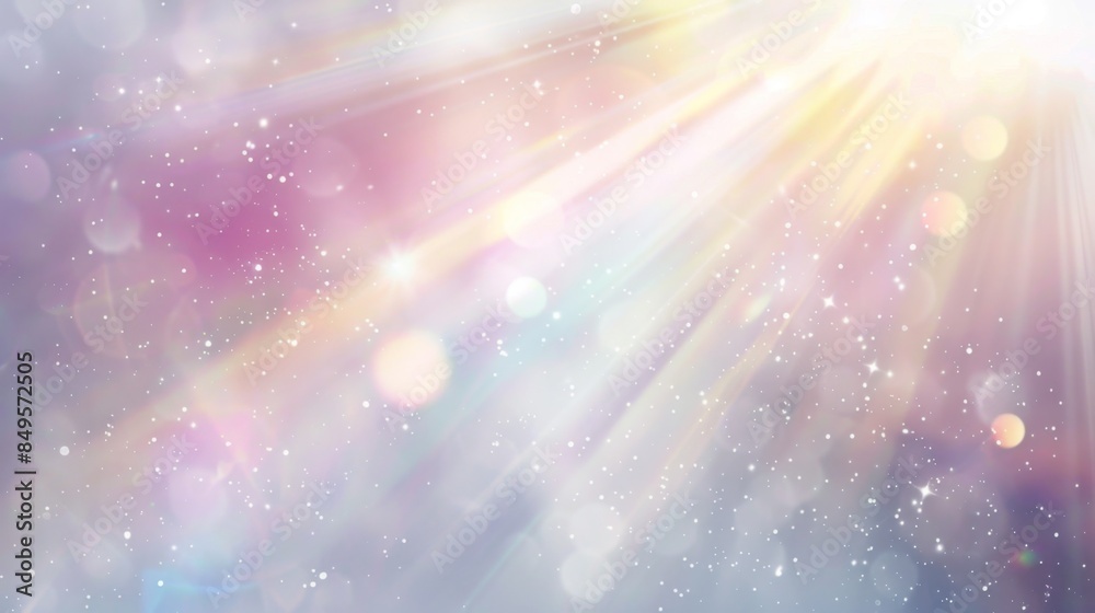 Obraz premium Abstract Light Rays and Sparkles Background, Generative AI