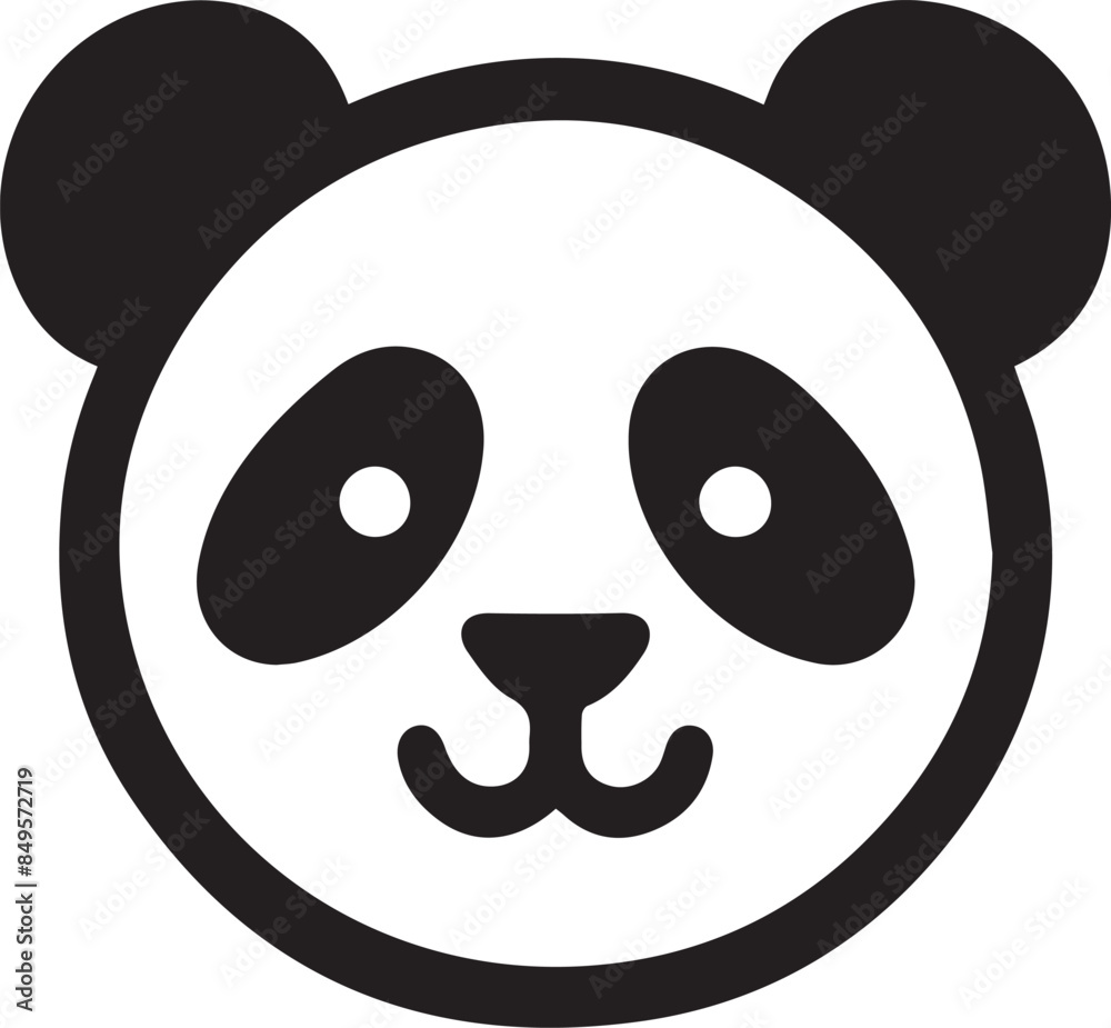 Vector illustration of panda isolated on white background Vector illustration of panda isolated on white background