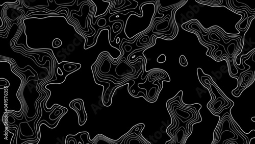Fractal lines background. Topographic map like abstract backdrop