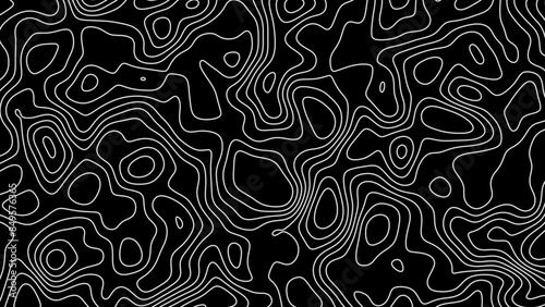 Fractal lines background. Topographic map like abstract backdrop