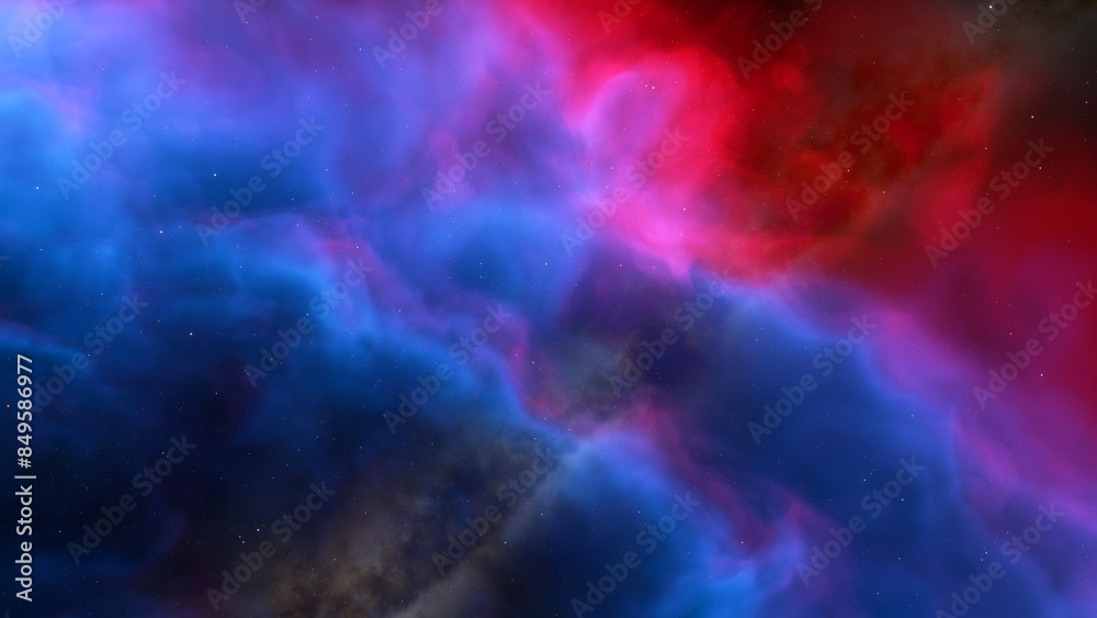 Fototapeta premium Planetary nebula in deep space. Abstract colorful background 