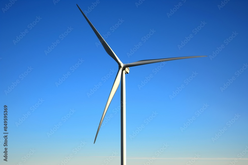 The silhouette of a wind turbine captured at sunset, representing sustainable energy and innovation The silhouette of a wind turbine captured at sunset, representing sustainable energy and innovation