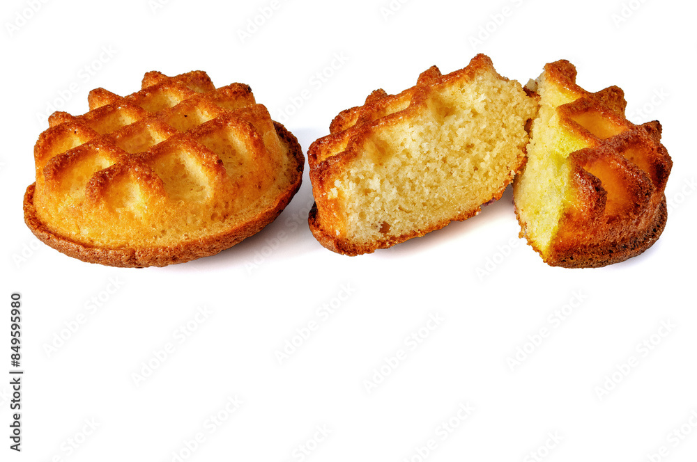 two cupcakes with a decorated top on a white background two cupcakes with a decorated top on a white background