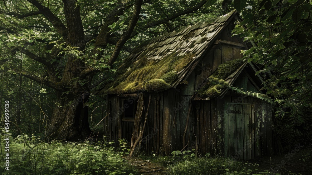 Ancient Timber Shack in the Woods Ancient Timber Shack in the Woods