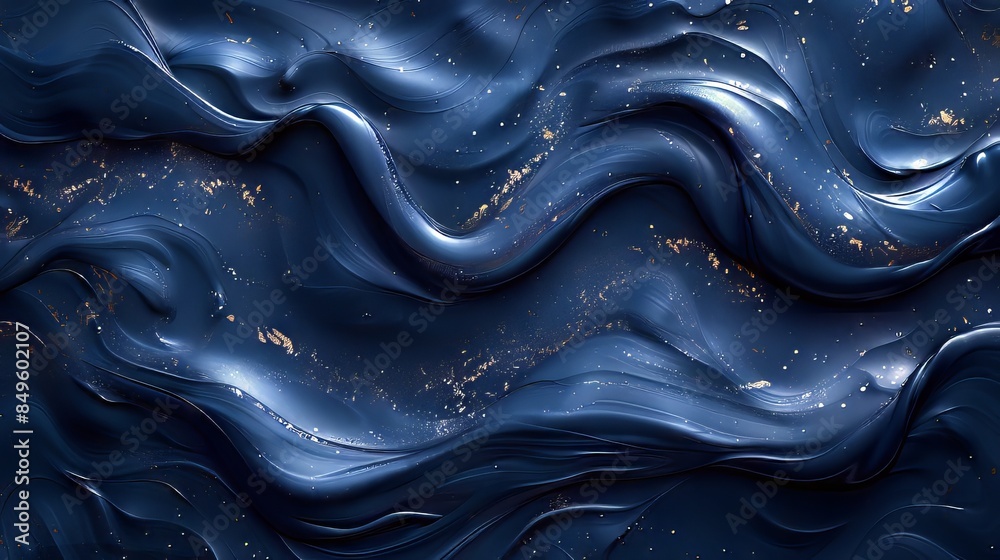 Abstract Blue and Gold Fluid Art Abstract Blue and Gold Fluid Art