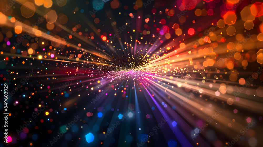light rays, colorful light rays, colorful