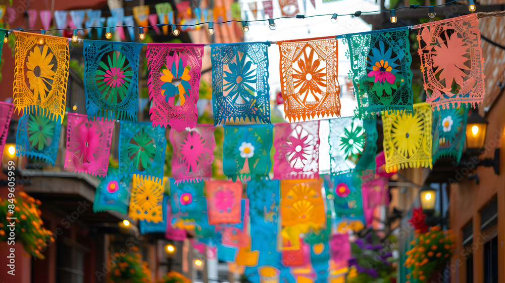 The Cinco De Mayo Festival Decorations in City