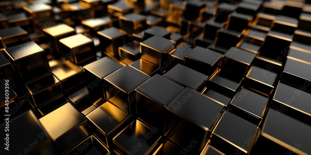Black and Gold Cubes Black and Gold Cubes