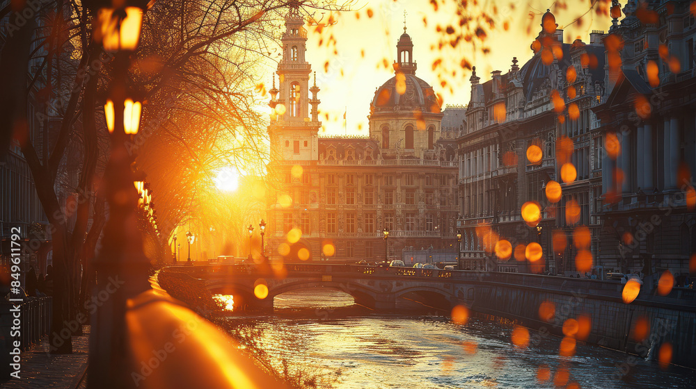 Capture the grandeur of Brussels, Belgium created with Generative AI technology