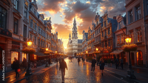 Capture the grandeur of Brussels, Belgium created with Generative AI technology © Robert Herhold