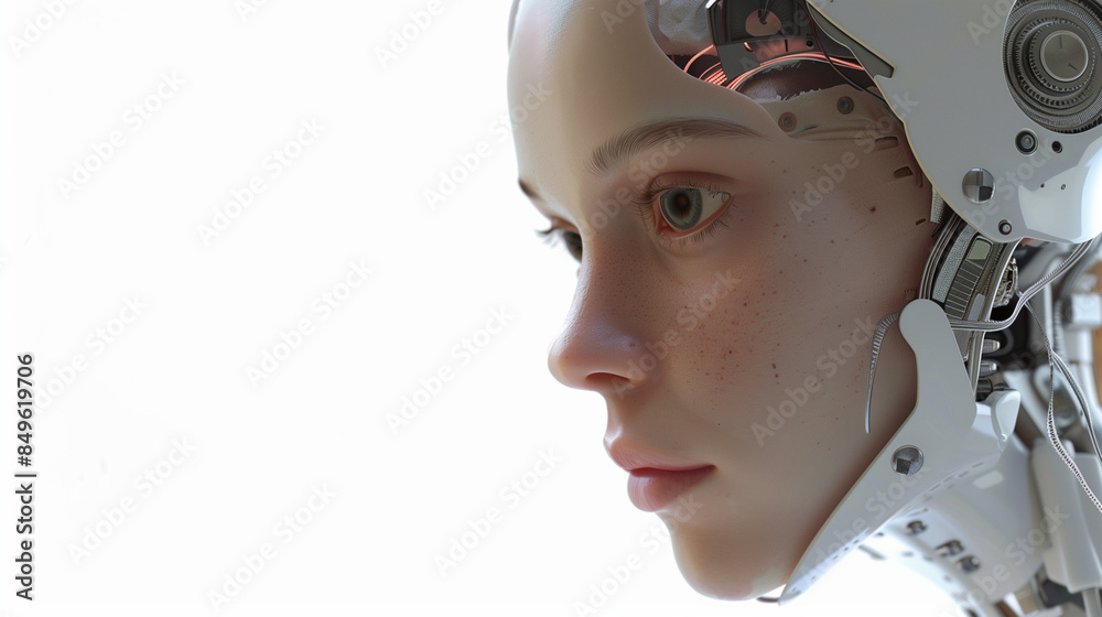 portrait of an artificial intelligence female appearence technology generative ai simulation 4k portrait of an artificial intelligence female appearence technology generative ai simulation 4k