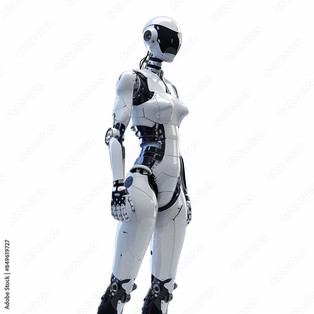 artificial intelligence droid robot isolated on white technology generative ai futuristic artificial intelligence droid robot isolated on white technology generative ai futuristic