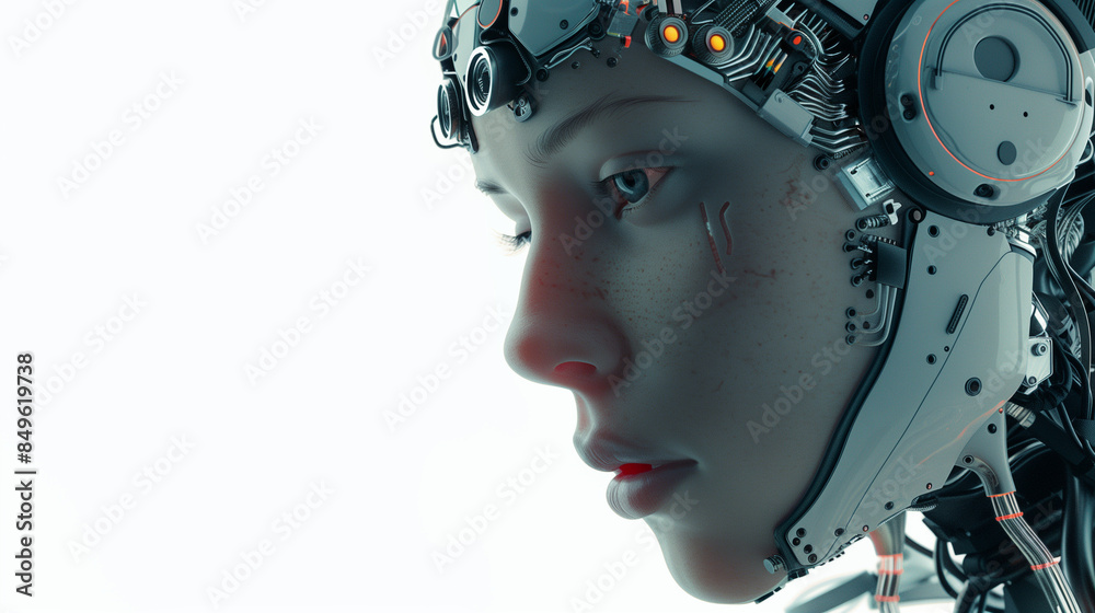 portrait of an artificial intelligence female appearence technology generative ai simulation 4k portrait of an artificial intelligence female appearence technology generative ai simulation 4k