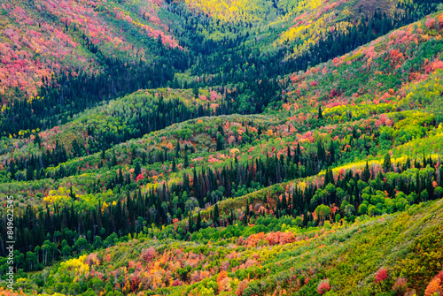 Canvas Print Painted Hills, Wastach Mountains, Utah