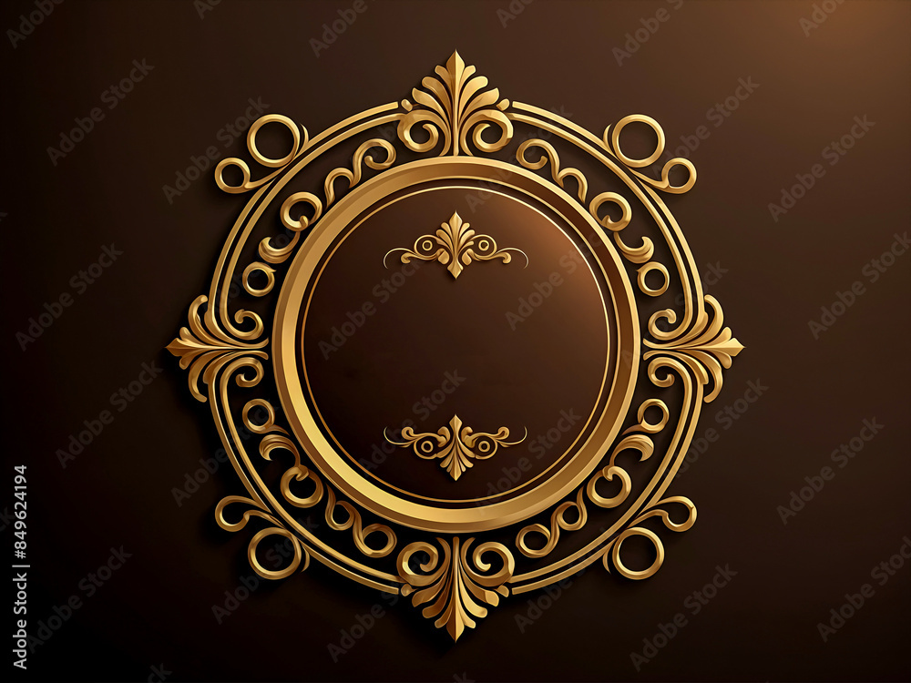 Luxury logo design in golden and brown colors Luxury logo design in golden and brown colors