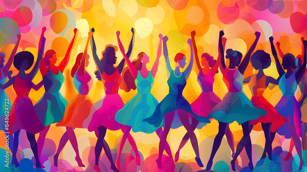 Womens Day Celebration, Diverse group of women celebrating, Empowering and Joyful, Female Unity Womens Day Celebration, Diverse group of women celebrating, Empowering and Joyful, Female Unity