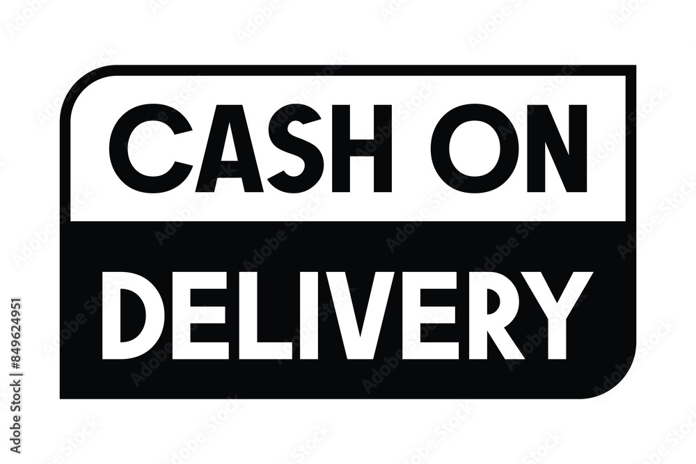 Cash on delivery graphic label sign icon design