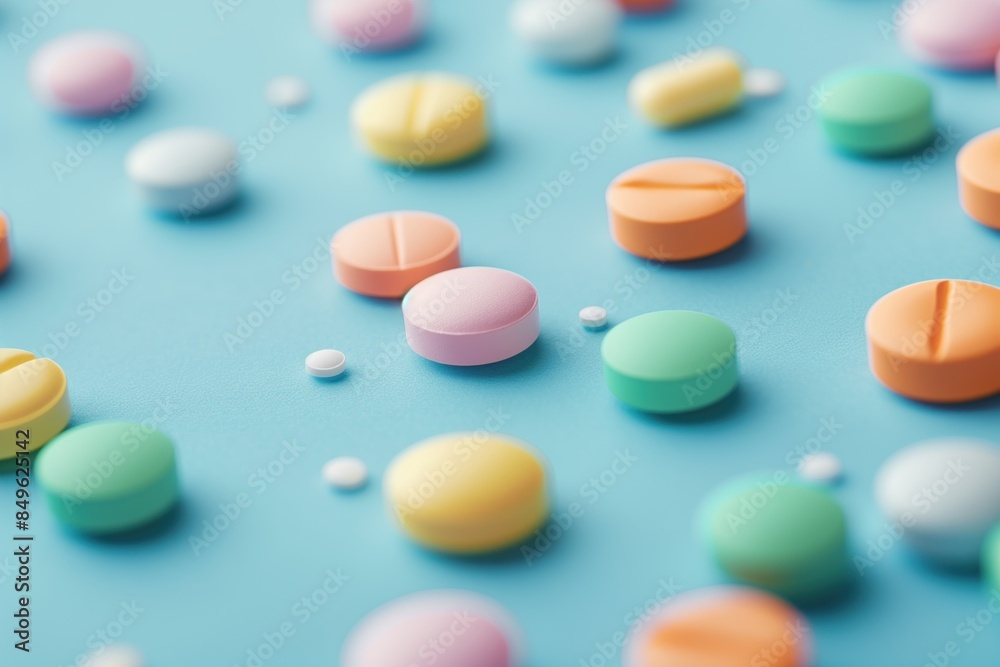 Closeup photo of a bunch of different medicine, pills and drugs Closeup photo of a bunch of different medicine, pills and drugs