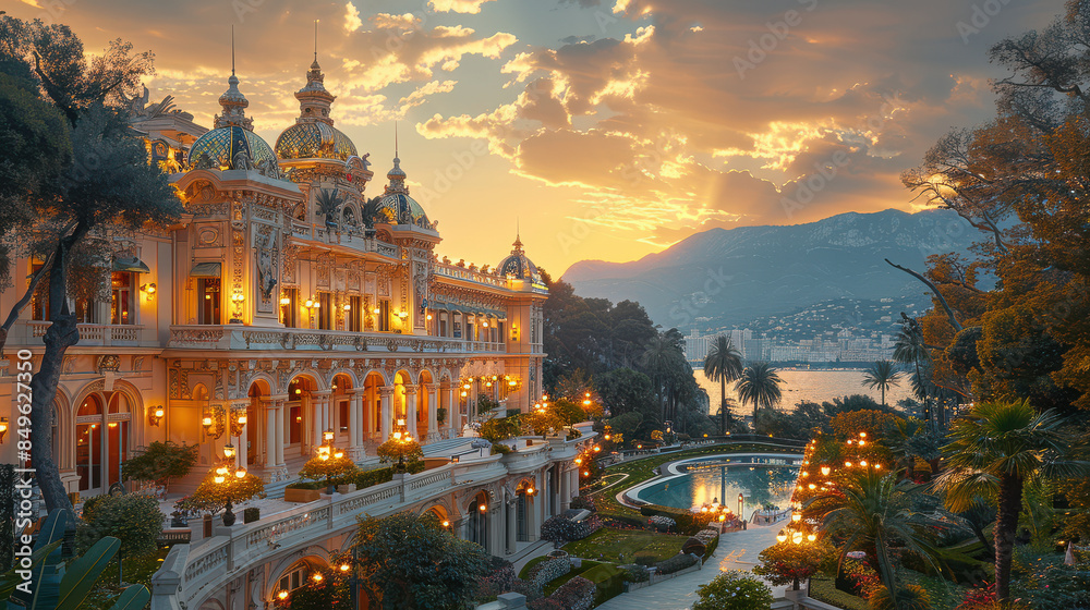 Fototapeta premium Capture the grandeur of Monaco created with Generative AI technology