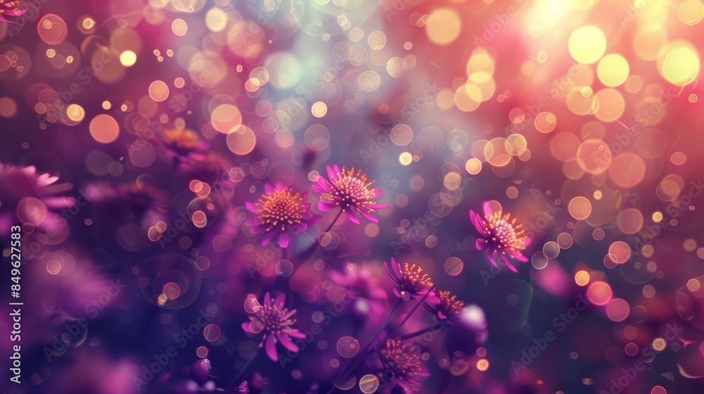 A close up of a bunch of flowers with some light shining through them, AI A close up of a bunch of flowers with some light shining through them, AI