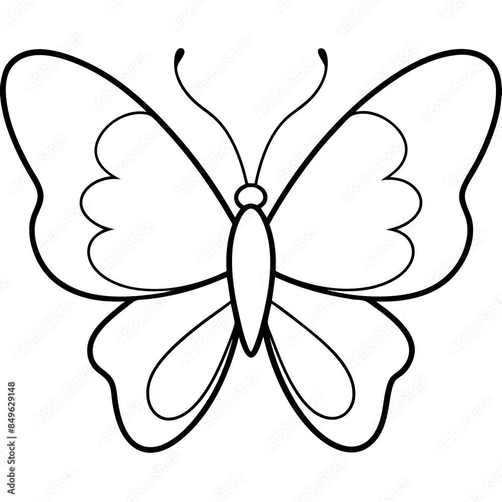 Butterfly line art, minimalist, illustration Butterfly line art, minimalist, illustration