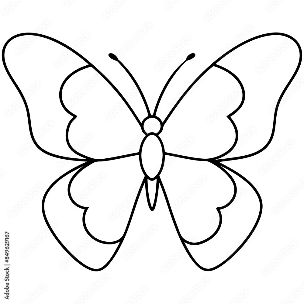 Butterfly line art, minimalist, illustration Butterfly line art, minimalist, illustration