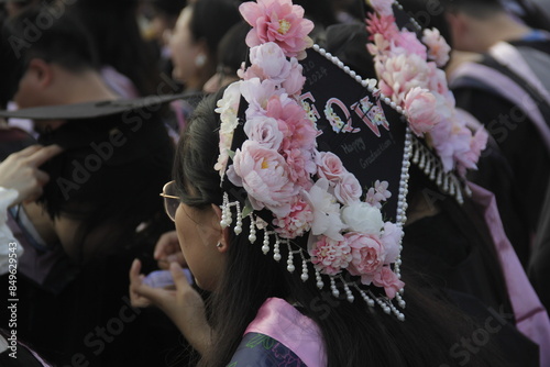 Happy Graduation photo, flower graduation, new start after graduation, guide to graduate