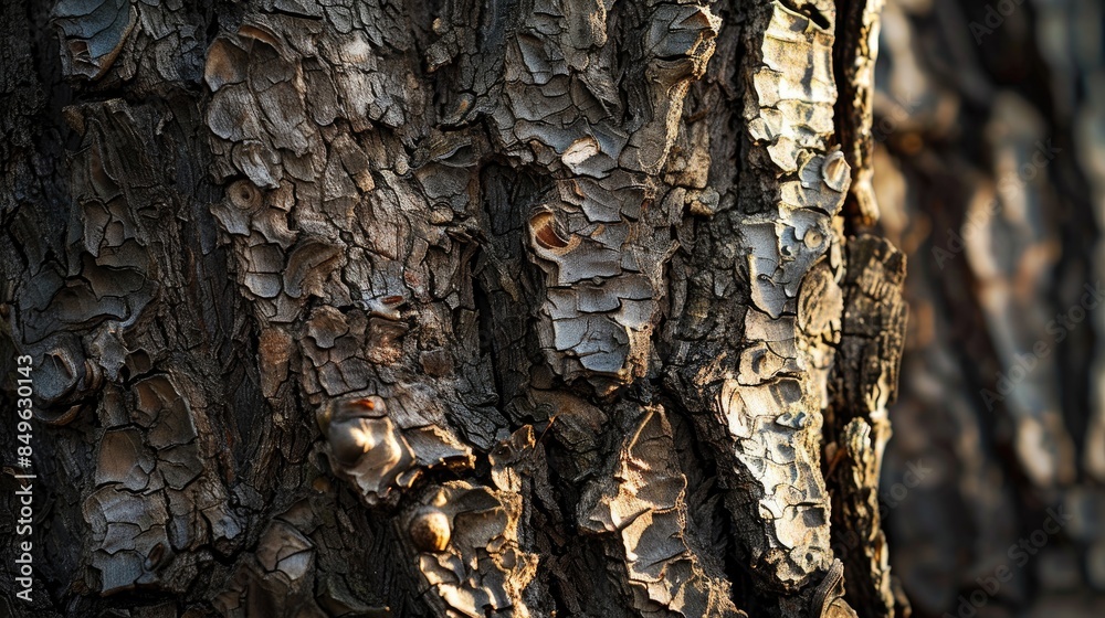 Texture of Bark on a Tree