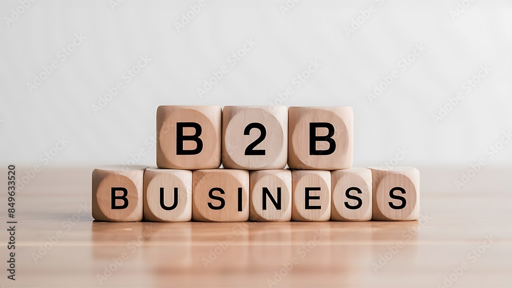 Business to Business or Busness to Consumer?, B2b writen on wooden dice Business to Business or Busness to Consumer?, B2b writen on wooden dice