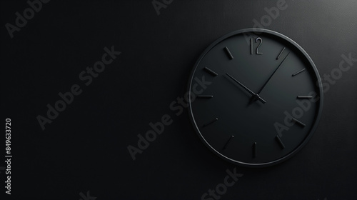 Wallpaper Mural black background presentation, clock - minimum concept execution time, dark background Torontodigital.ca